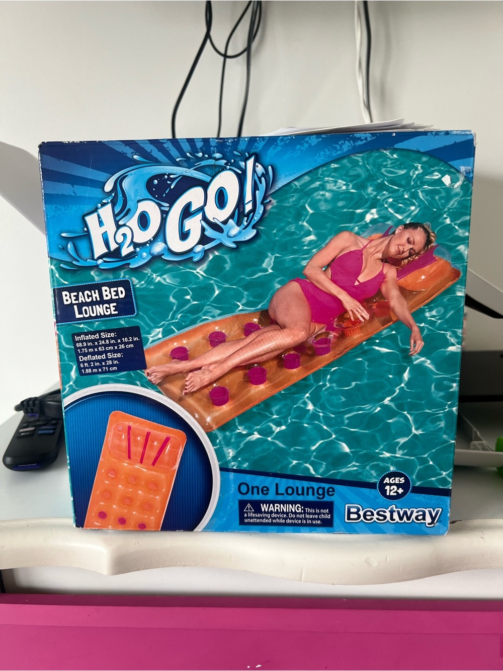 NWT Bestway H2OGO! Beach Bed Lounge Inflatable Pool Float